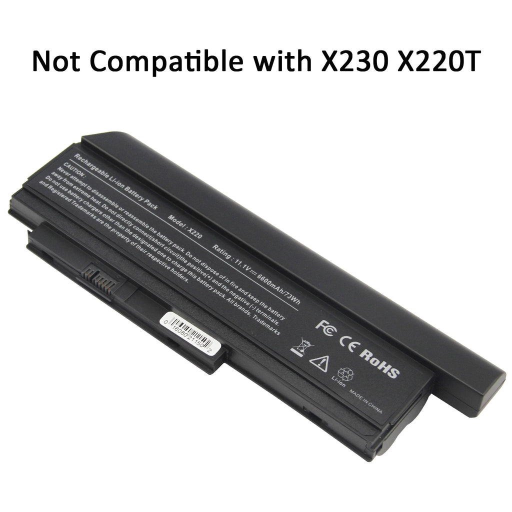 For Lenovo ThinkPad X220 X220i Battery 0A36282 0A36283 0A36307 6600mAh 9Cell