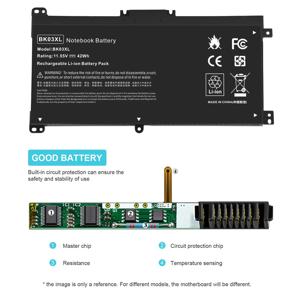 BK03XL Battery For HP Pavilion x360 14-ba253cl 14-ba125cl 14-ba175nr 14-ba05