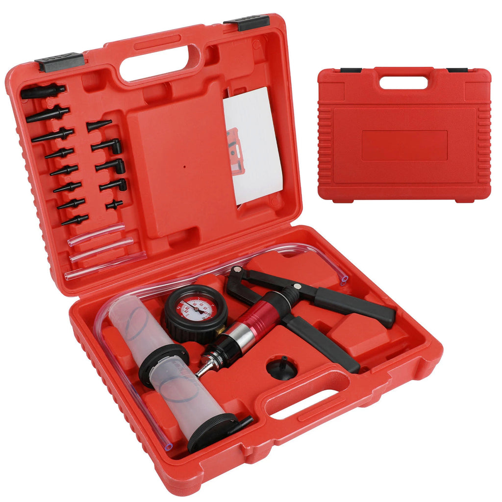 DIY Hand Held Vacuum Pressure Pump Tester Kit For Automotive 0-60PSI w/ Case Set