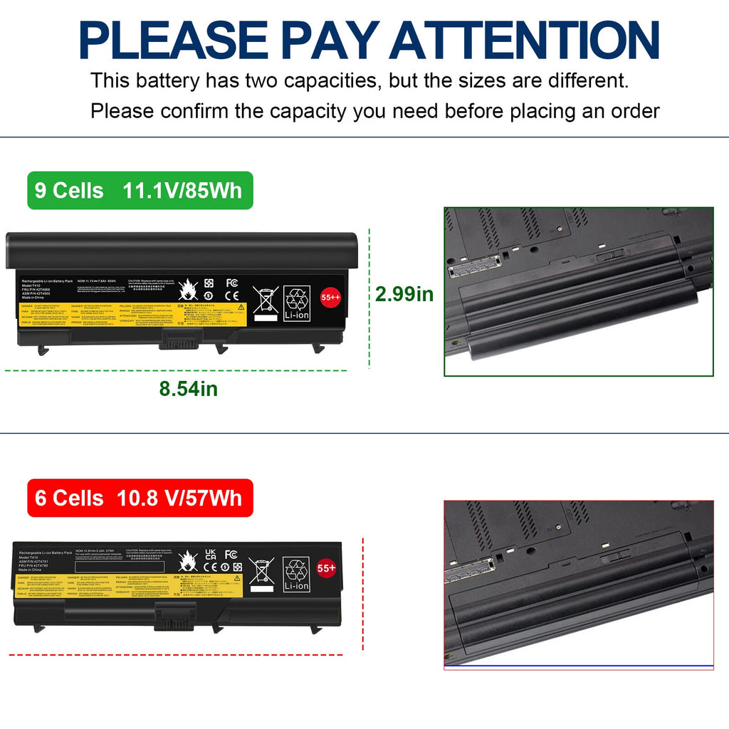 9 Cell Battery for Lenovo Thinkpad T410 T420 T510 T520 W510 W520 SL410 SL510