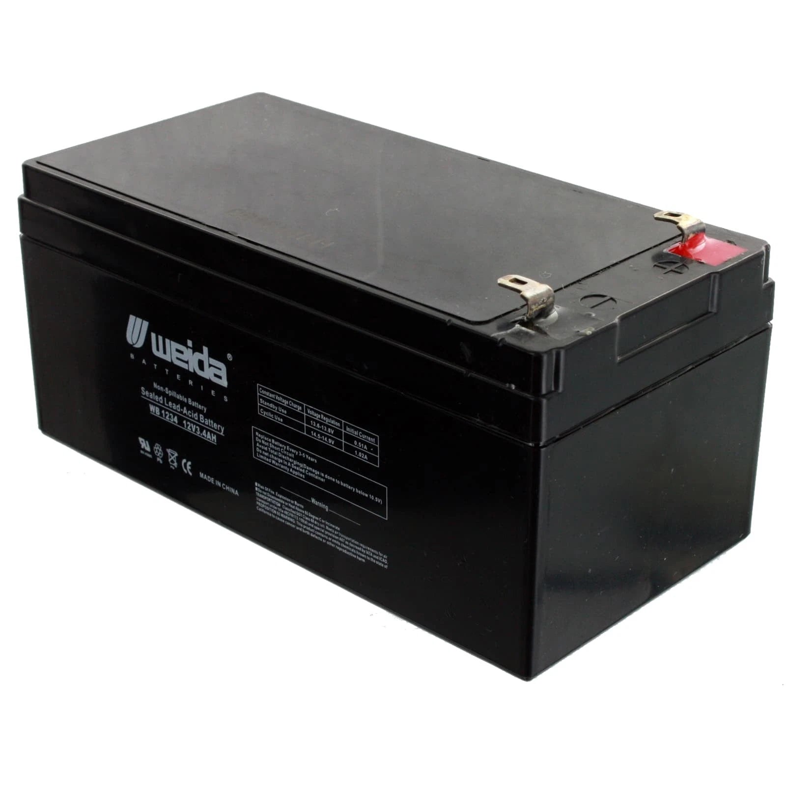NEW 2pc 12V 3.4Ah SLA Battery WB1234 For UB1234, D5740, NP3.4-12