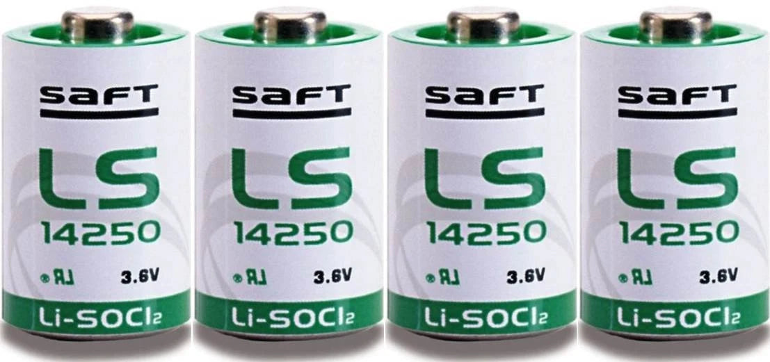 4 Pk SAFT LS14250 3.6V 1/2 AA Batteries
