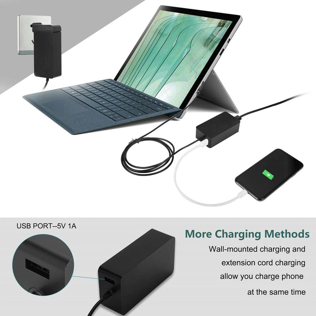 New For Surface Pro 4 3 USB C Charging Cable Power AC Adapter Charger 12V 2.58A