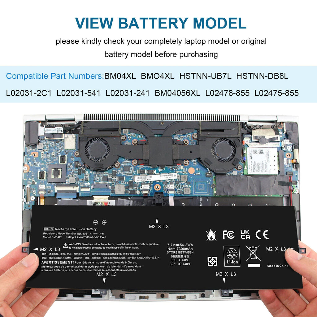 New BM04XL Battery For HP EliteBook x360 1030 G3 G4 45X96UT 3ZH01EA BM04056XL-PL