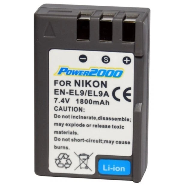 2x EN-EL9 Replacement Battery for Nikon D3000, D5000, D40, D40x, D60 ENEL9