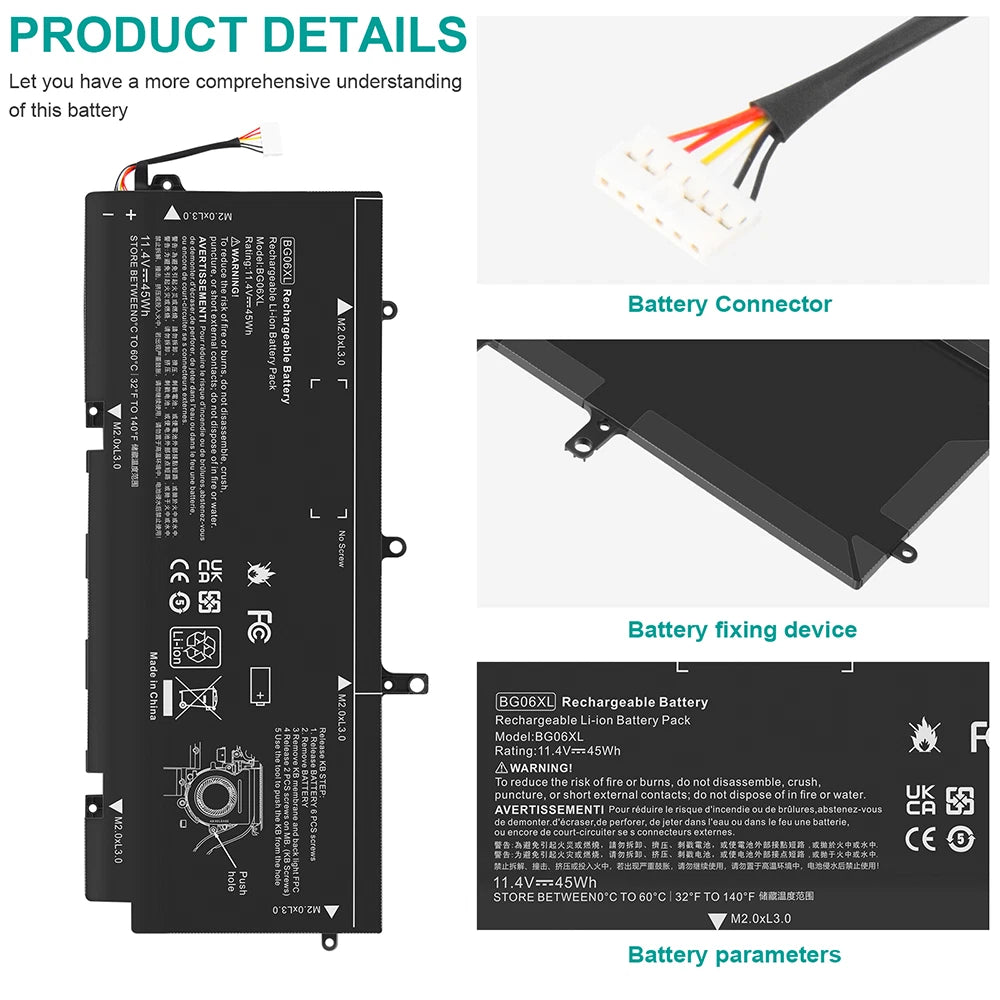BG06XL Battery for HP EliteBook 1040 G3 Series Notebook 804175-181 804175-1B1
