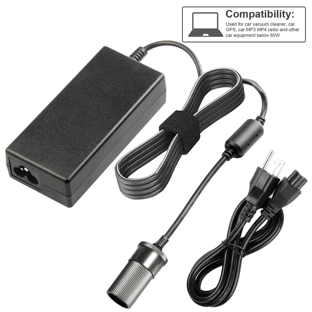 AC&DC Power Adapter,5A Converter 110V AC to 12V DC,Car Cigarette Ligher Socket