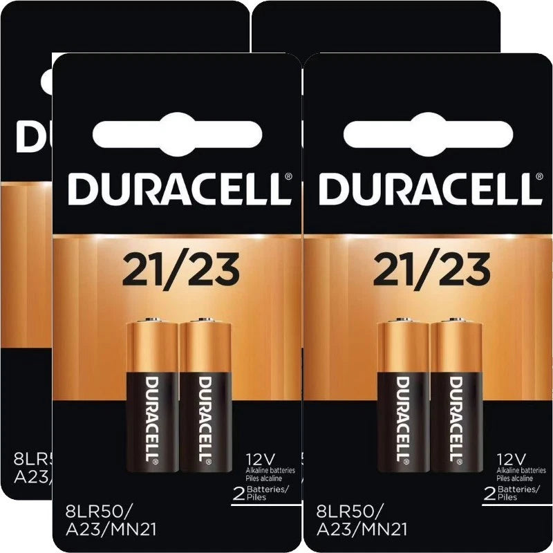 8 Count Duracell A23 21/23 Alkaline Batteries, MN21 MN23 23A GP23 (4x2 PK)