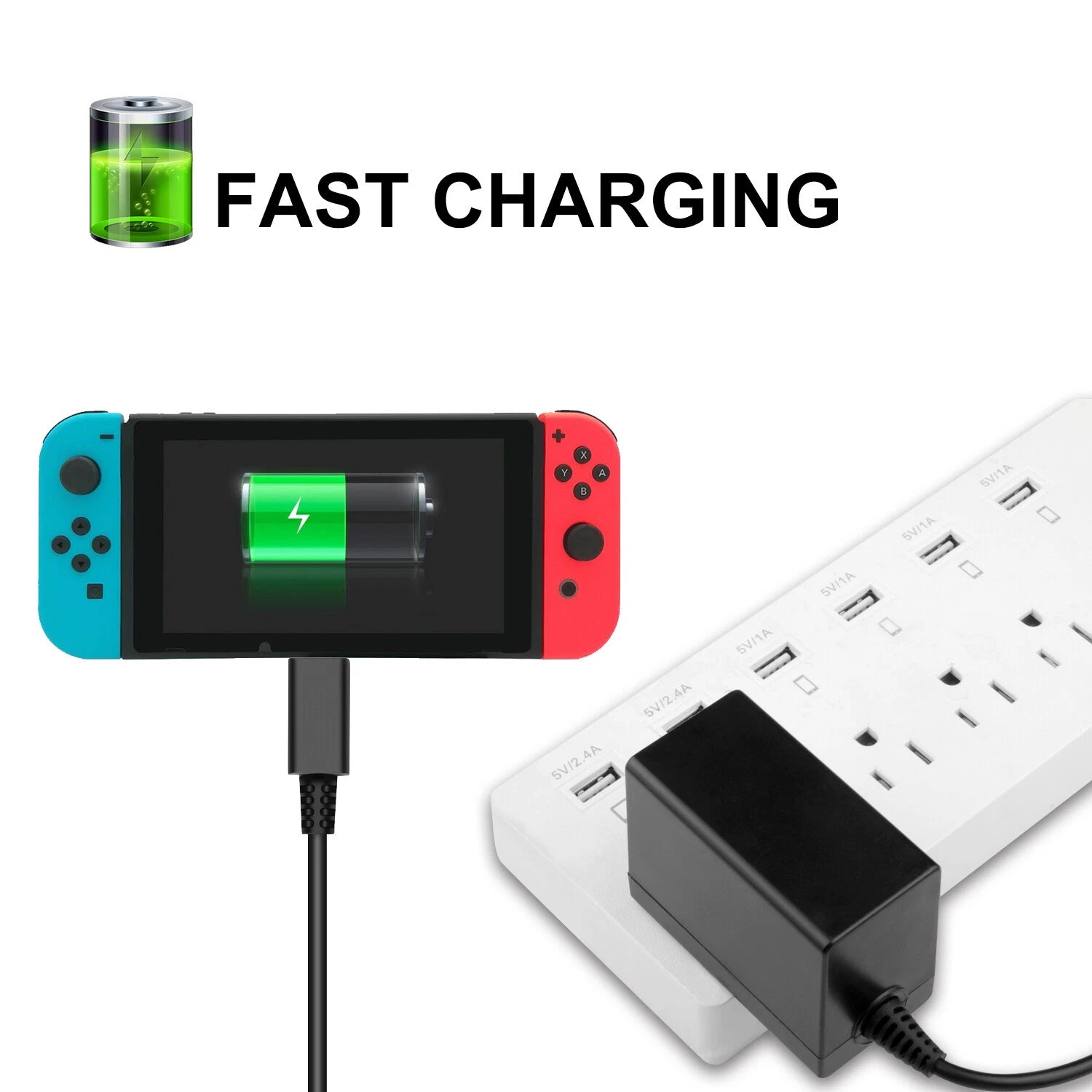 5V / 2.6A 13W USB C Type C AC Power Adapter Wall Charger For NS Nintendo Switch