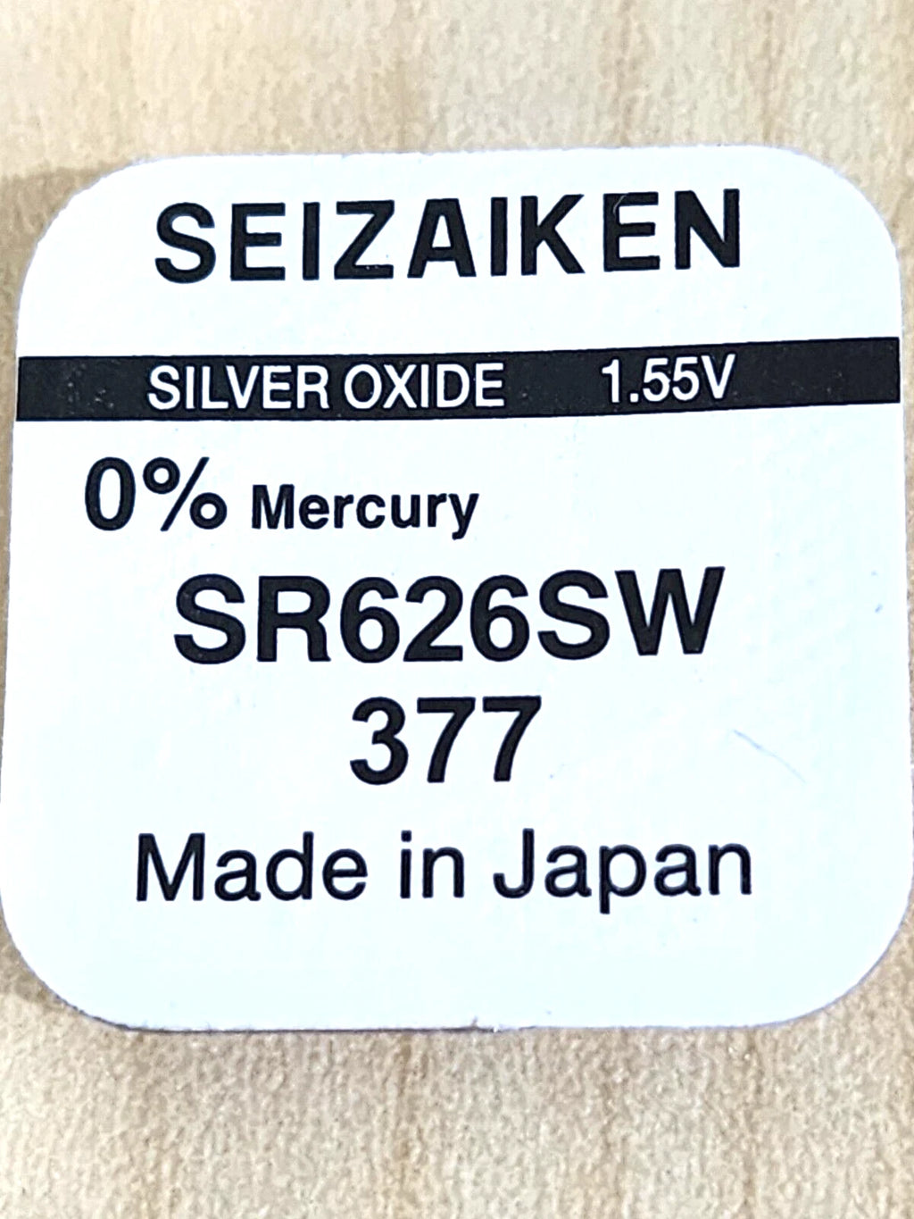 1 x FRESH Seiko/Seizaiken 377 376 SILVER OXIDE WATCH BATTERY SR626SW SR626W