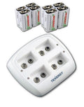 Tenergy Smart 9V Charger TN136 With Eight Batteries