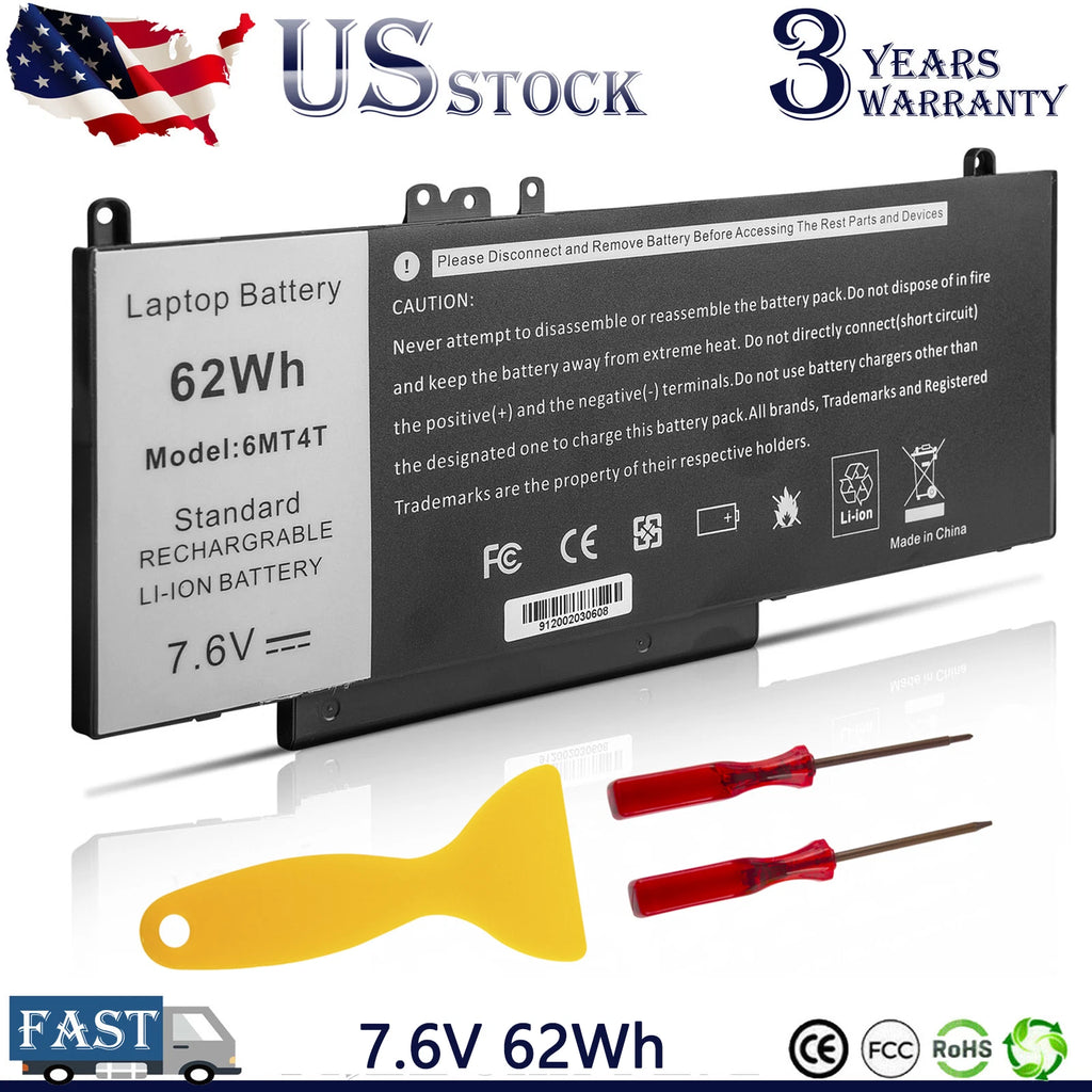 6MT4T Battery For Dell Latitude E5470 E5570 Precision 3510 79VRK K3JK9 7.6V 62Wh