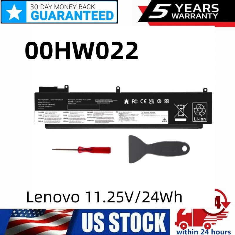 00HW023 00HW022 Battery for Lenovo ThankPad T460s T470s Series SB10F46460 24Wh