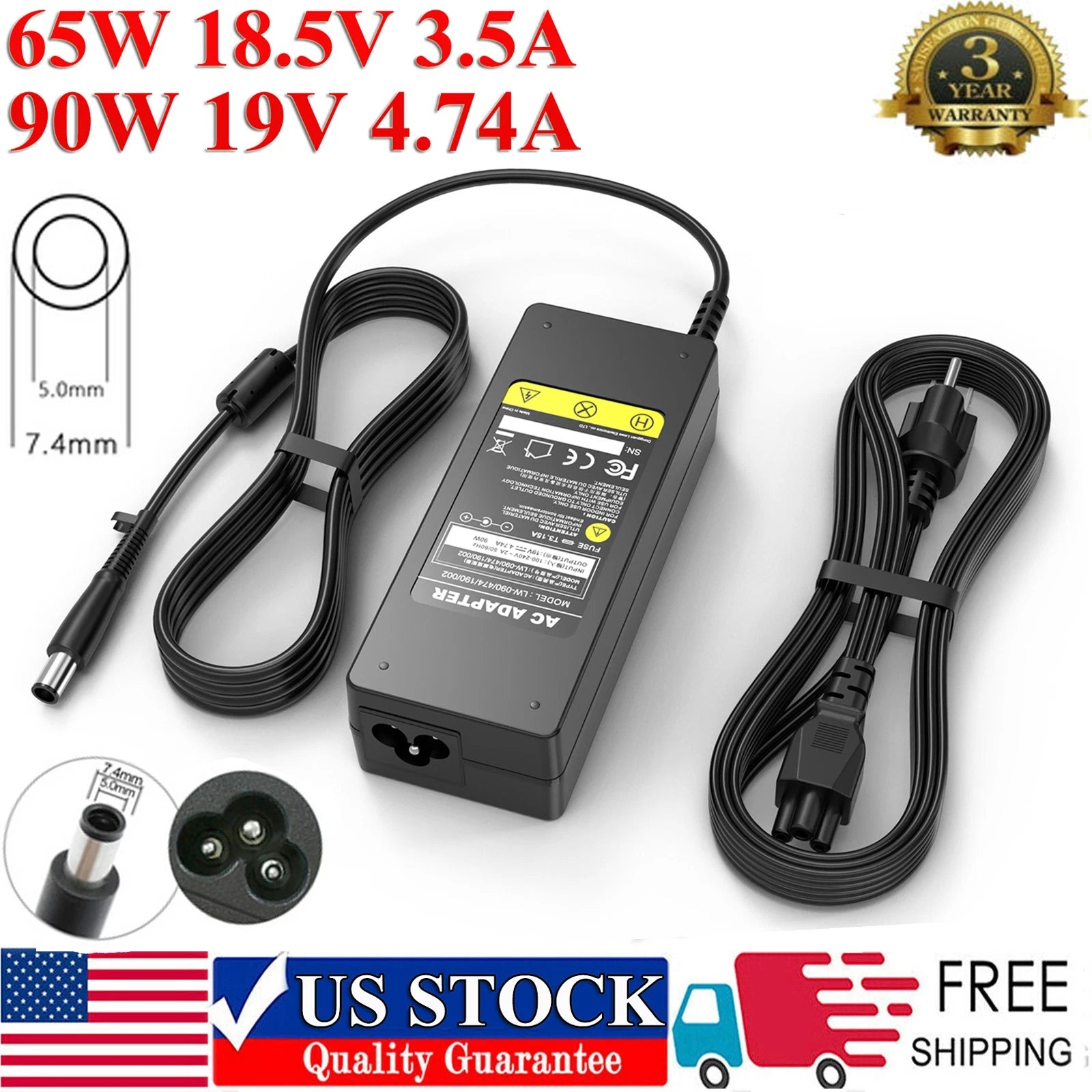 AC Adapter Charger for HP Pavilion DV4 DV5 DV6 DV7 G60 G62 G72 ProBook G1 Series