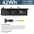 ??Battery C31N1843 For ASUS VivoBook S14 S432 S432FA S432FL S15 S532F X432F 42Wh