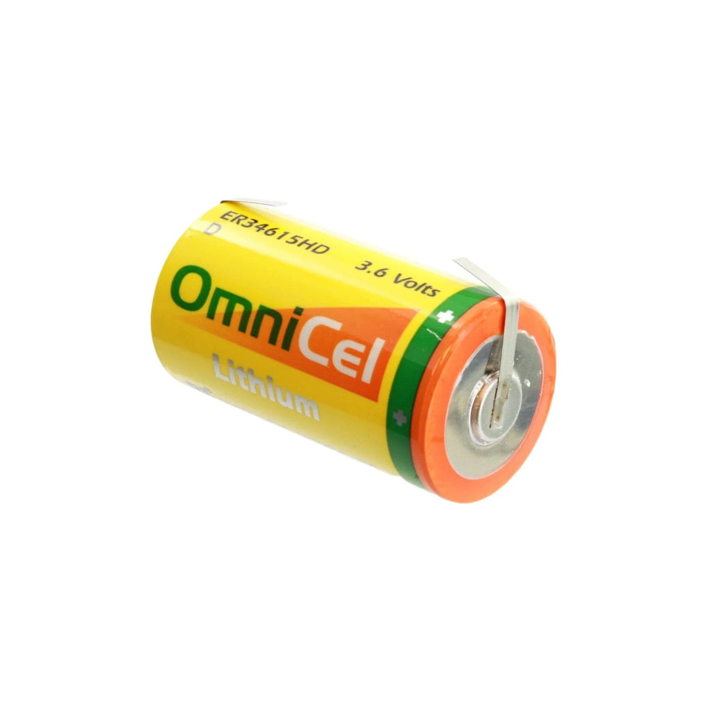 OmniCel ER34615HD/T 3.6V D LithiumThionyl Chloride Battery w/ Tabs