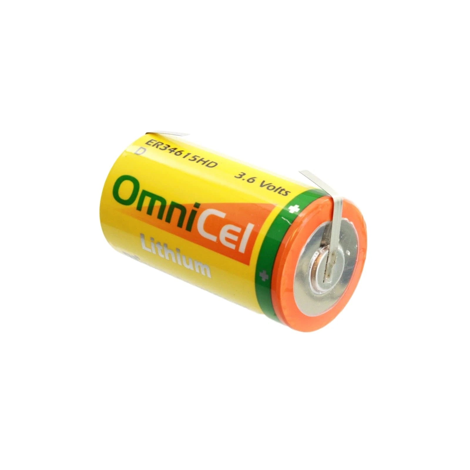 OmniCel ER34615HD/T 3.6V D LithiumThionyl Chloride Battery w/ Tabs