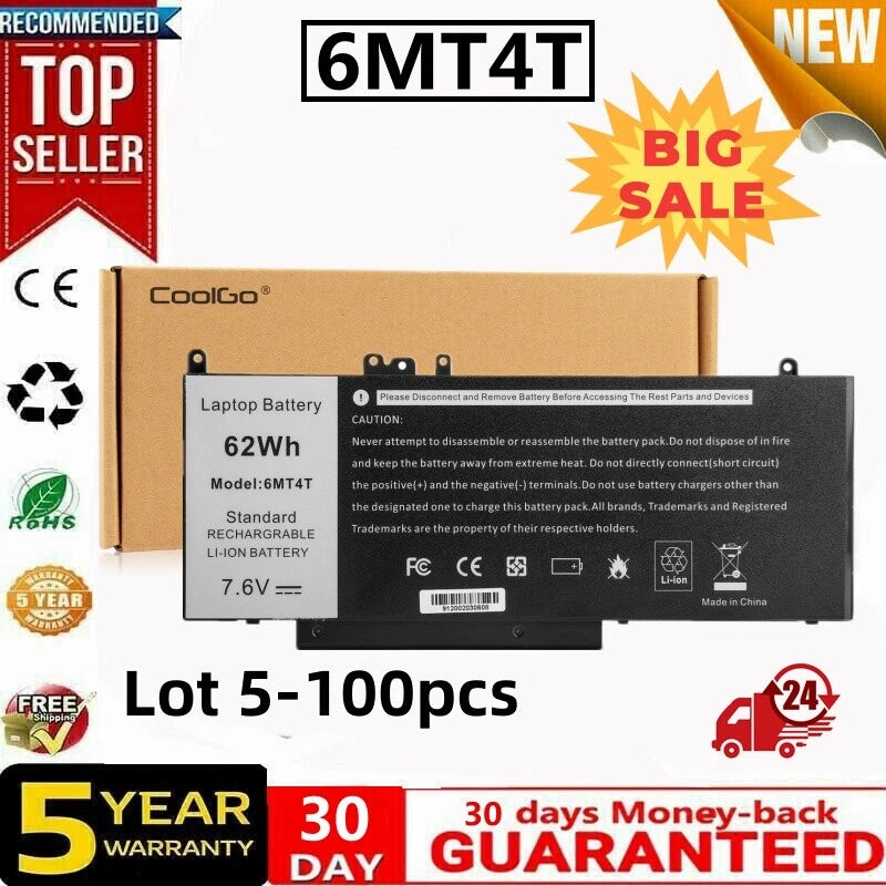 Lot 6MT4T Battery For Dell Latitude14 5470 E5470 15 5570 E5570 Precision 15 3510
