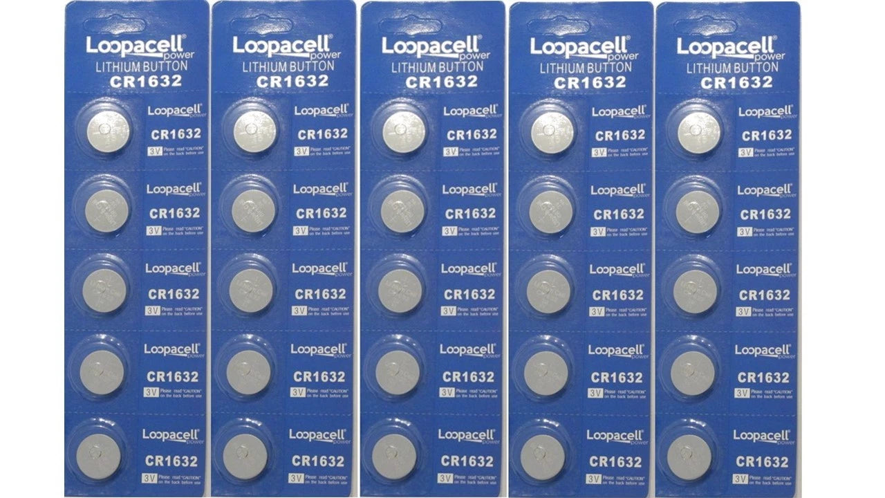 25 PACK FRESH Loopacell CR1632 ECR1632 1632 3V Lithium Coin Battery
