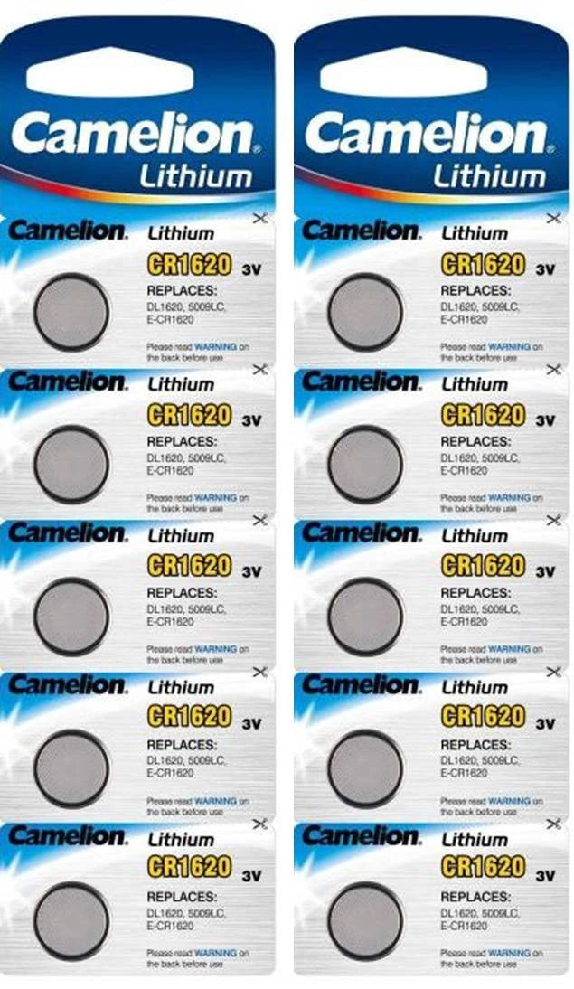 10 Pk Camelion Lithium CR1620 CR 1620 3v Batteries