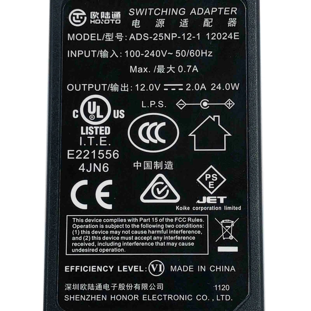 NEW Original Hoioto ADS-25NP-12-1 12024E AC/DC Power Supply Adapter 12V 2A 24W