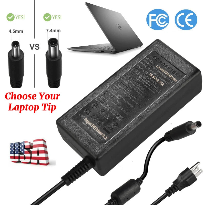 AC Laptop Charger Power Adapter for Dell Inspiron 11 13 14 15 17 3000 5000 7000