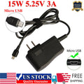 5.25V 3A Micro USB AC Charger Adapter Cable Power Supply for Raspberry Pi B+ B
