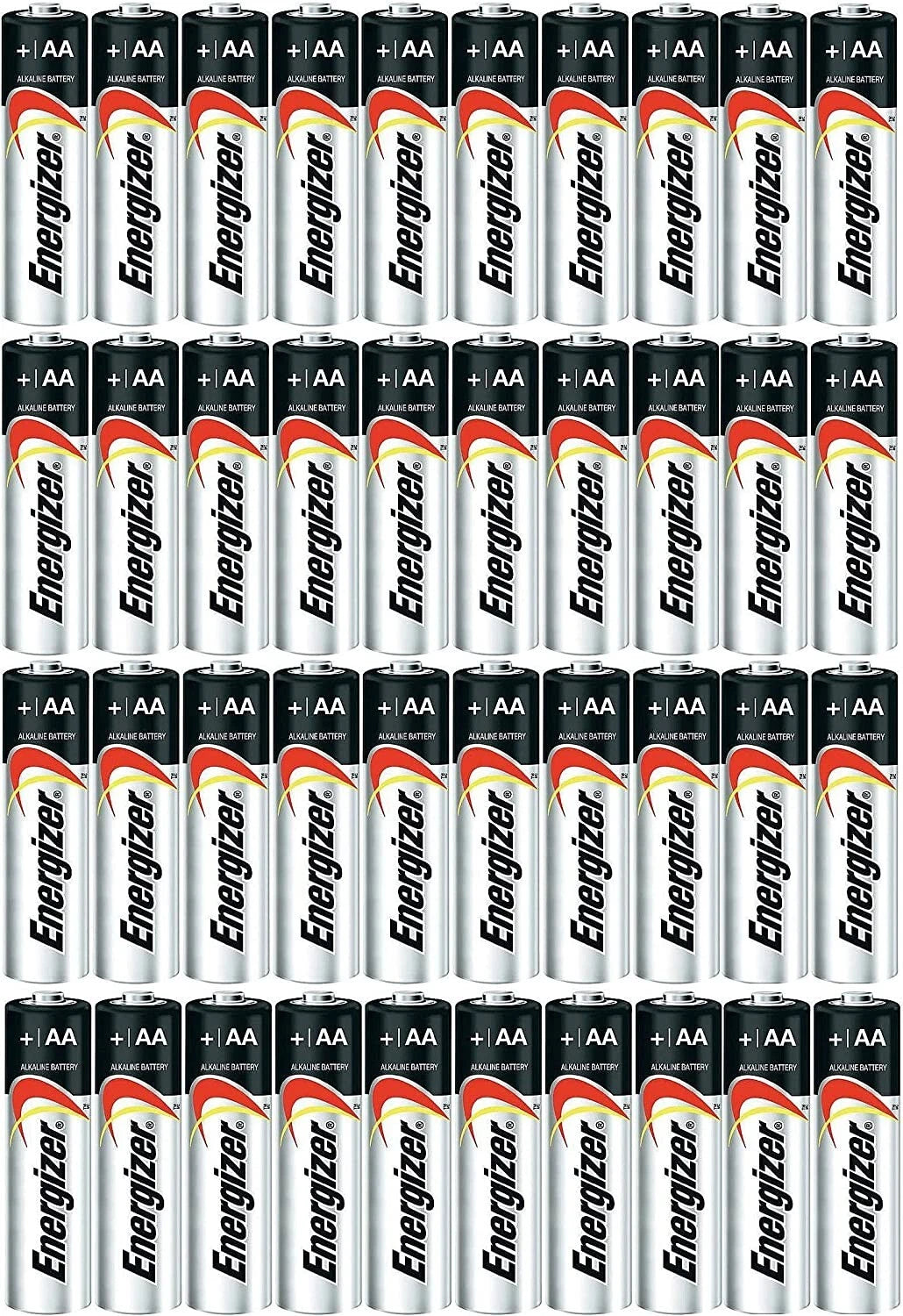 40 Count Energizer E91 AA Max Alkaline Batteries Long Lasting