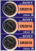 3 SONY CR2016 DL2016 CMOS Lithium 3V Watch Battery Exp 2024 Ships FREE from USA!