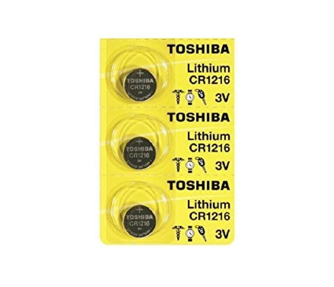 3 Toshiba CR1216 1216 Lithium Coin Cell 3V Batteries