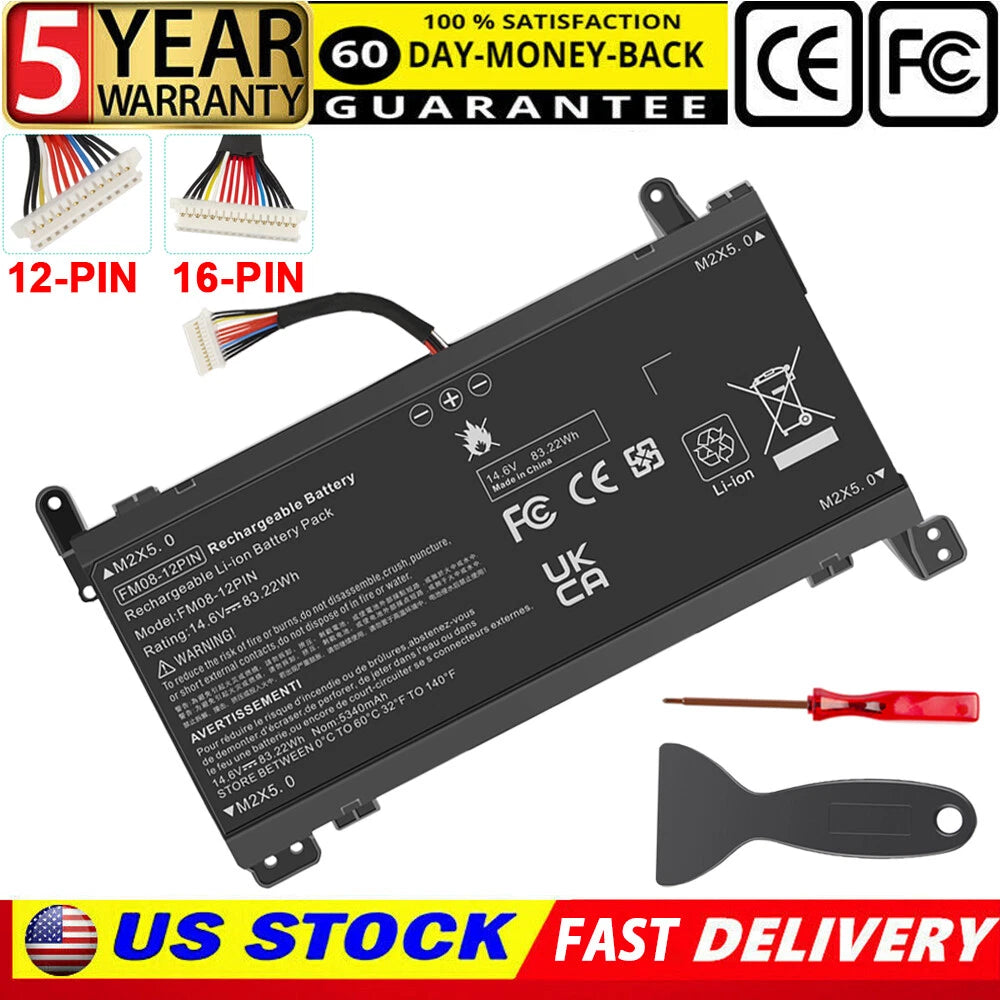 FM08 battery For HP Omen 17 2017 17-AN013TX 17-AN014TX 17-AN014NG 12pin/16pin