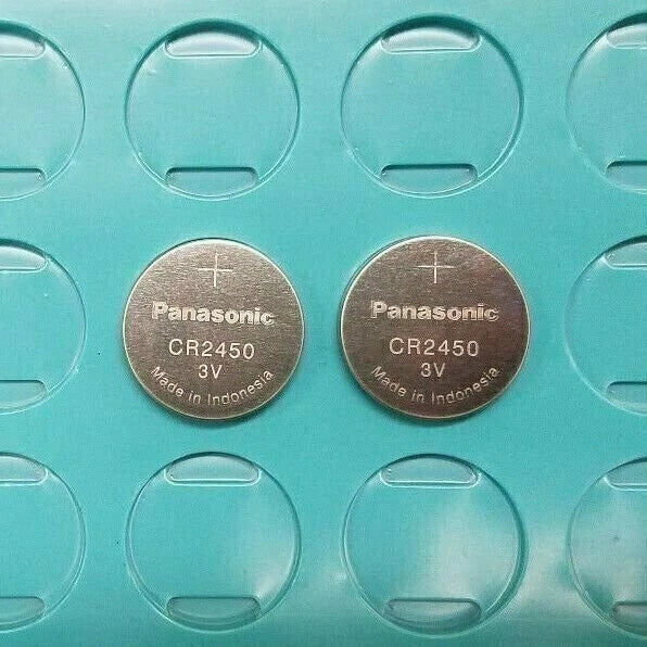 2 NEW PANASONIC CR2450 CR 2450 3v LITHIUM BATTERY