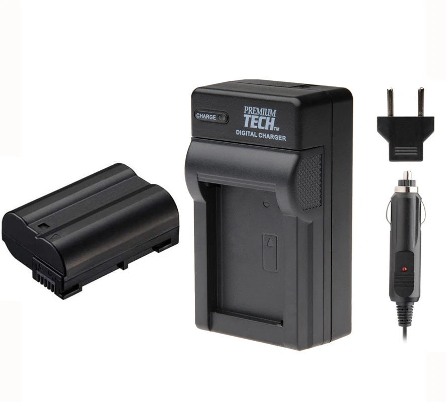 EN-EL15 Battery & Charger for Nikon D7500, D7200, 1 V1, D800, D850, D610 Camera