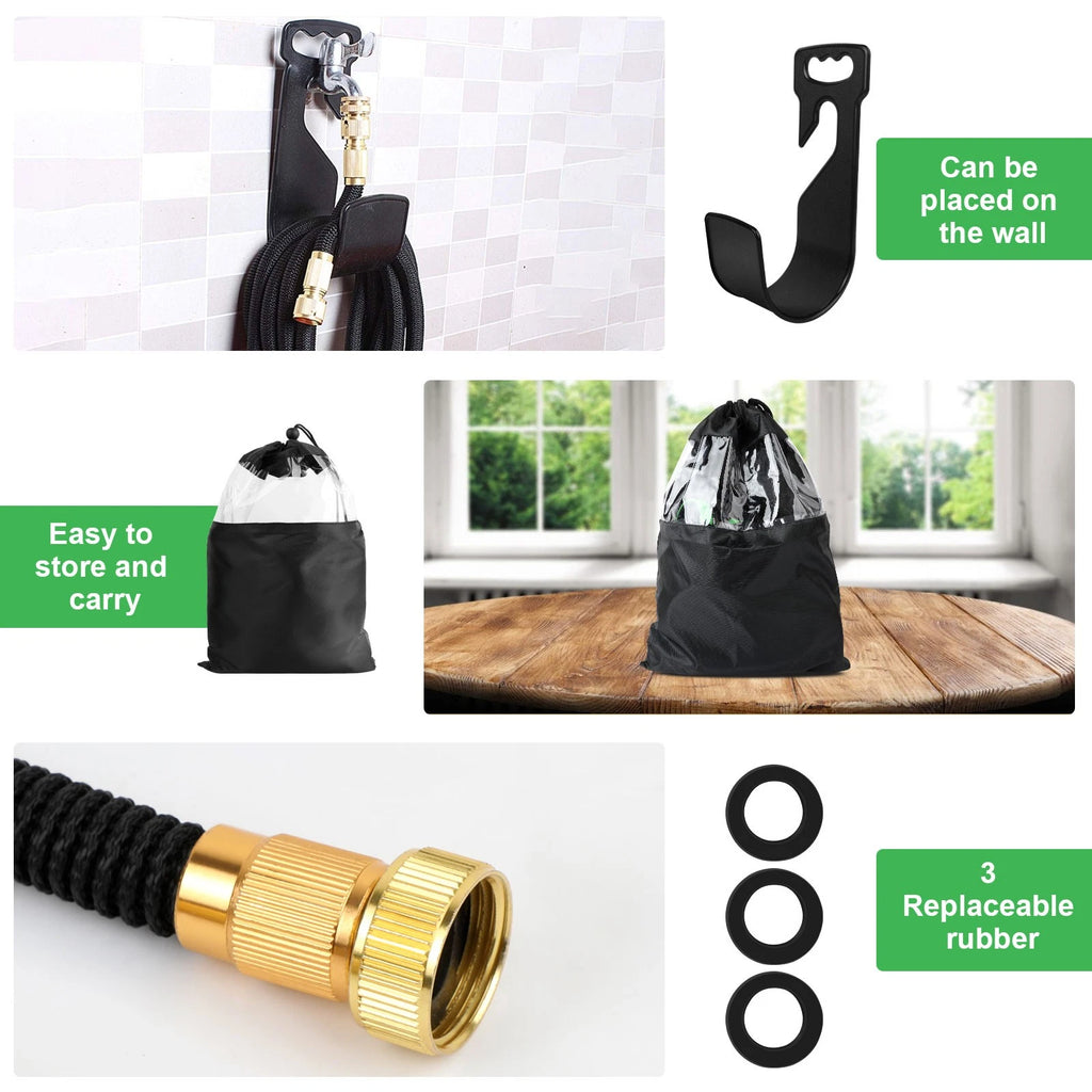4X Stronger Deluxe Expandable Flexible Garden Hose Water Hose 25, 50, 100, 150FT