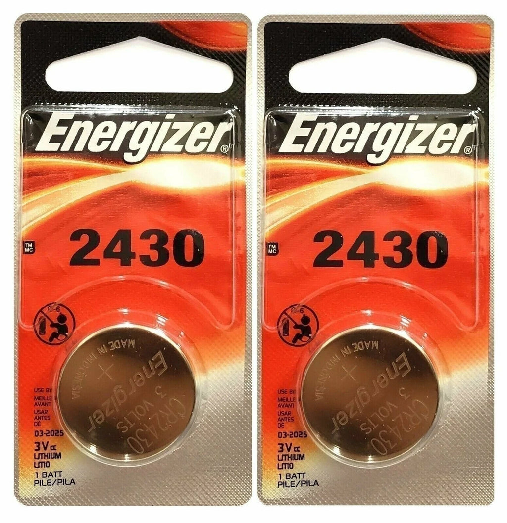2 Pk Energizer CR 2430 CR2430 Lithium 3-Volt Coin Cell Batteries Exp. 2025