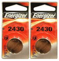 2 Pk Energizer CR 2430 CR2430 Lithium 3-Volt Coin Cell Batteries Exp. 2025