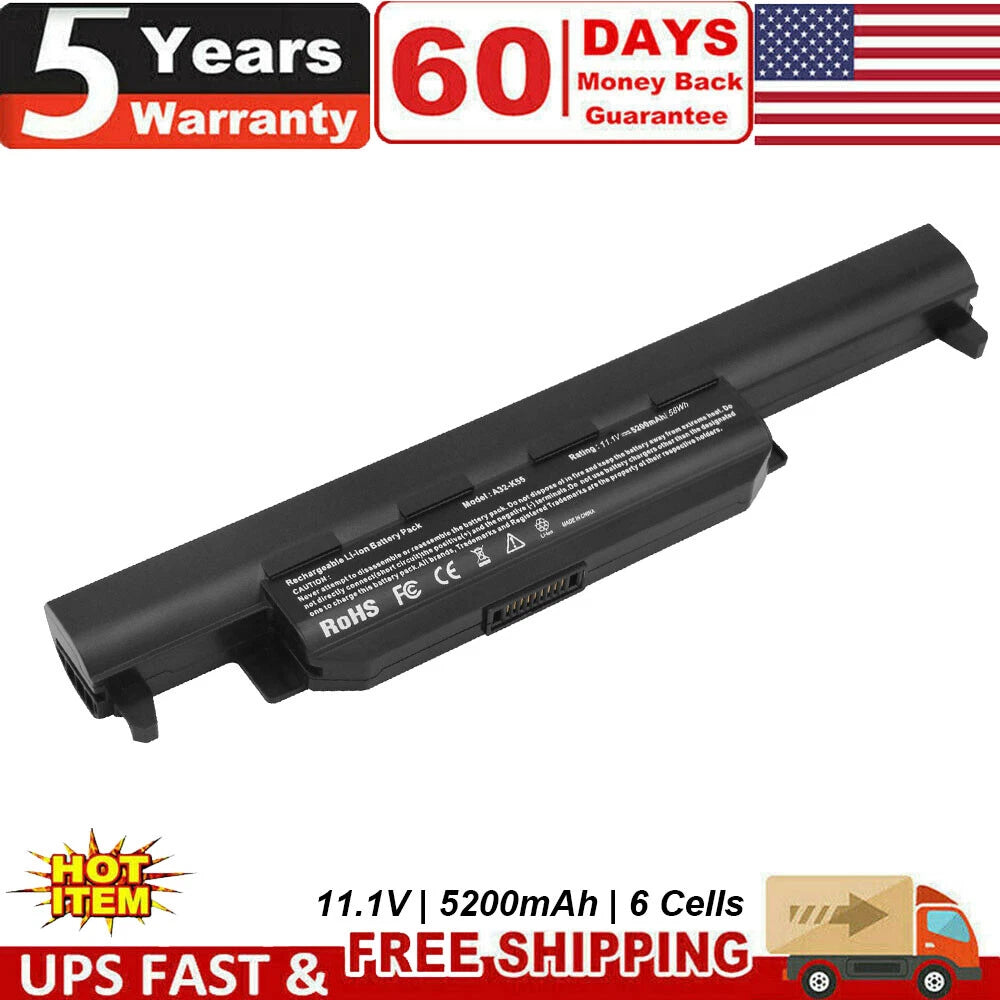 K55 Battery for ASUS A32-K55 A33-K55 A41-K55 A42-K55 A45 A45D X45A K55A 5200mAh