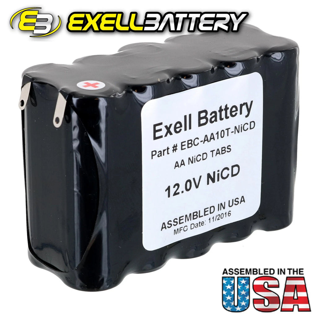 Exell 12 V 1000 mAh (10xAA) NiCd Battery Pack w/ Tabs