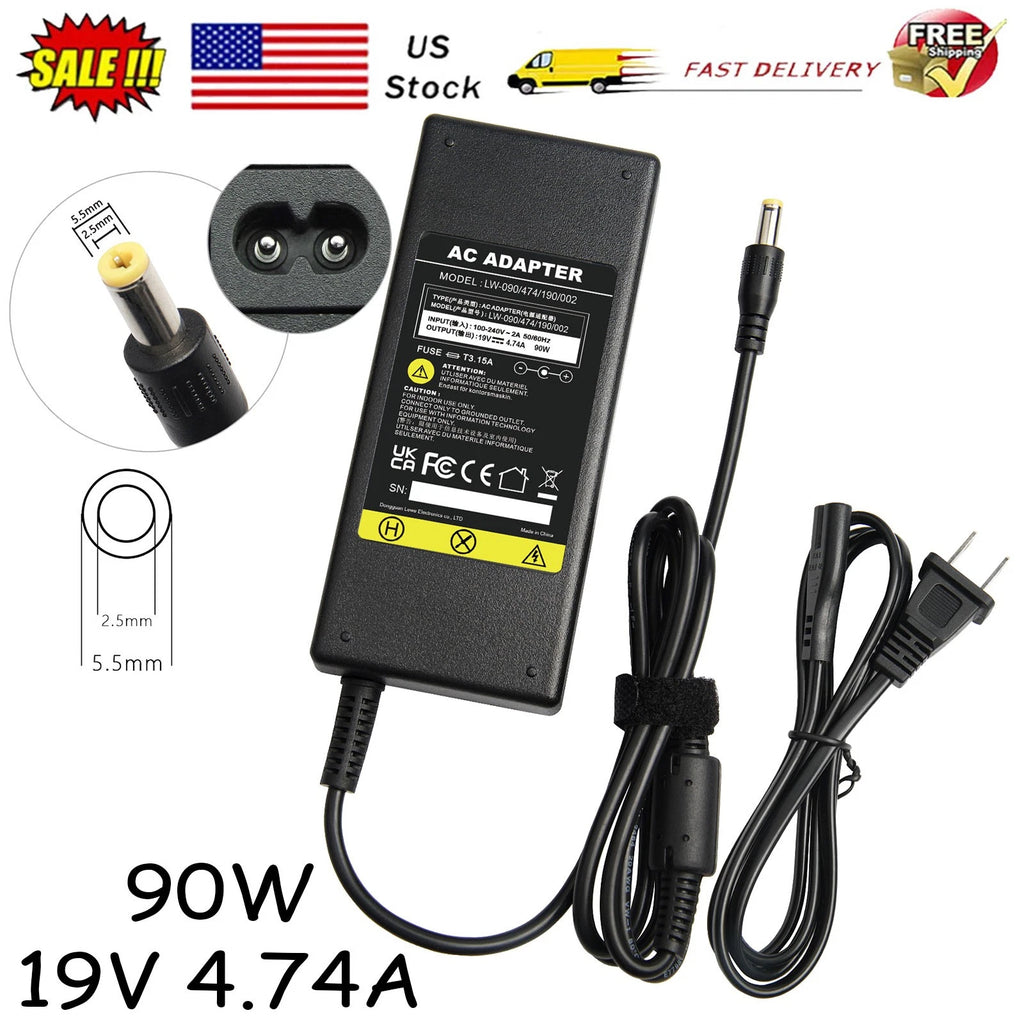 90W AC Adapter Charger For Toshiba Satellite A105 A135 L75 A105 L55D Laptop US