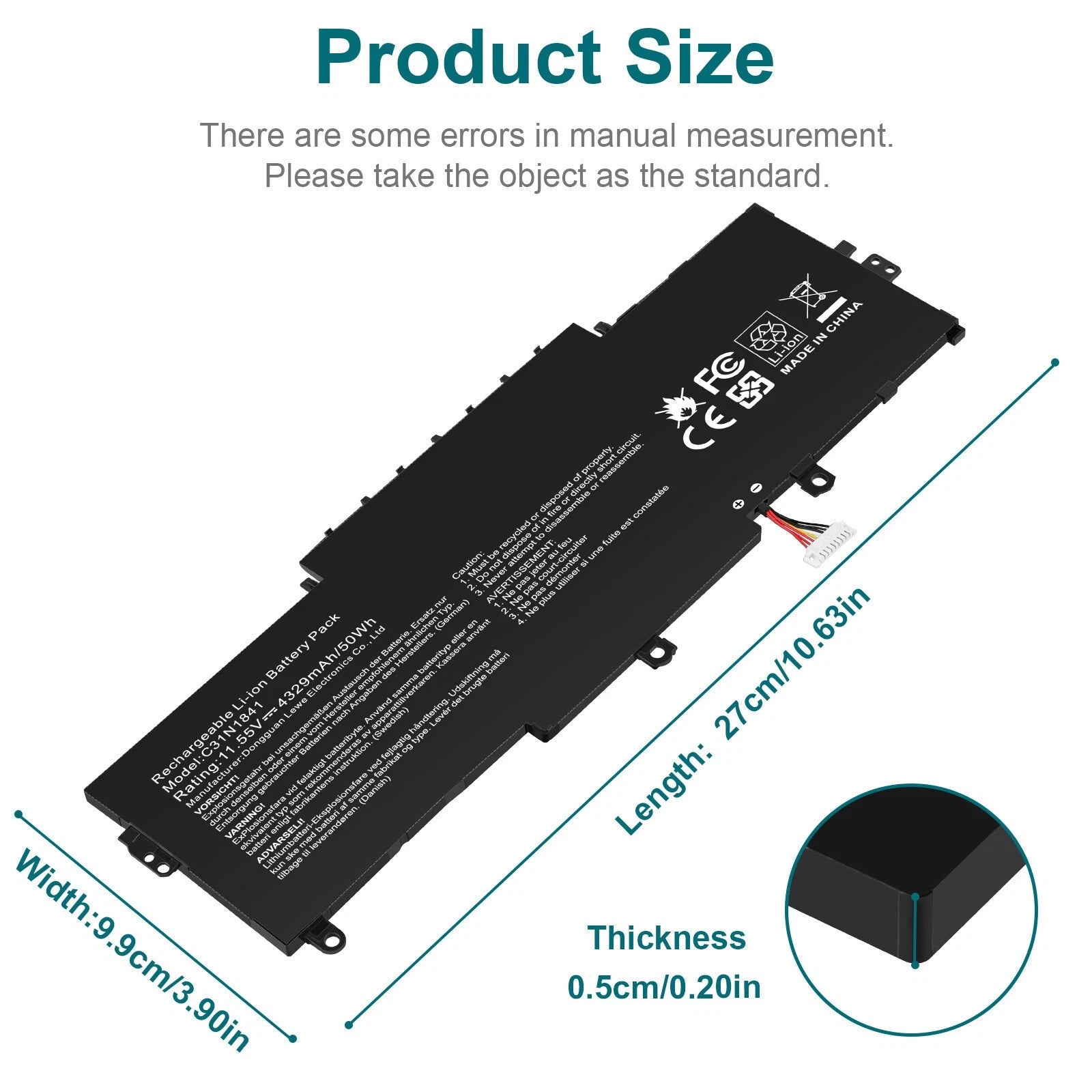 ?C31N1811 Battery For Asus ZenBook 14 UX433FA UX433FN UX433FQ U433FN RX433FN