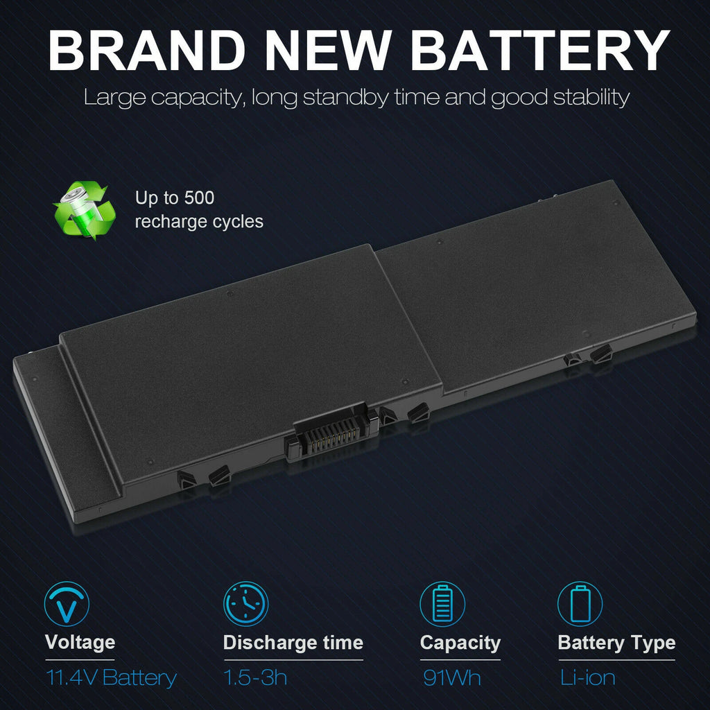 91Wh MFKVP Battery For Dell Precision 7510 7710 RDYCT D7YCT 0TWCPG T05W1