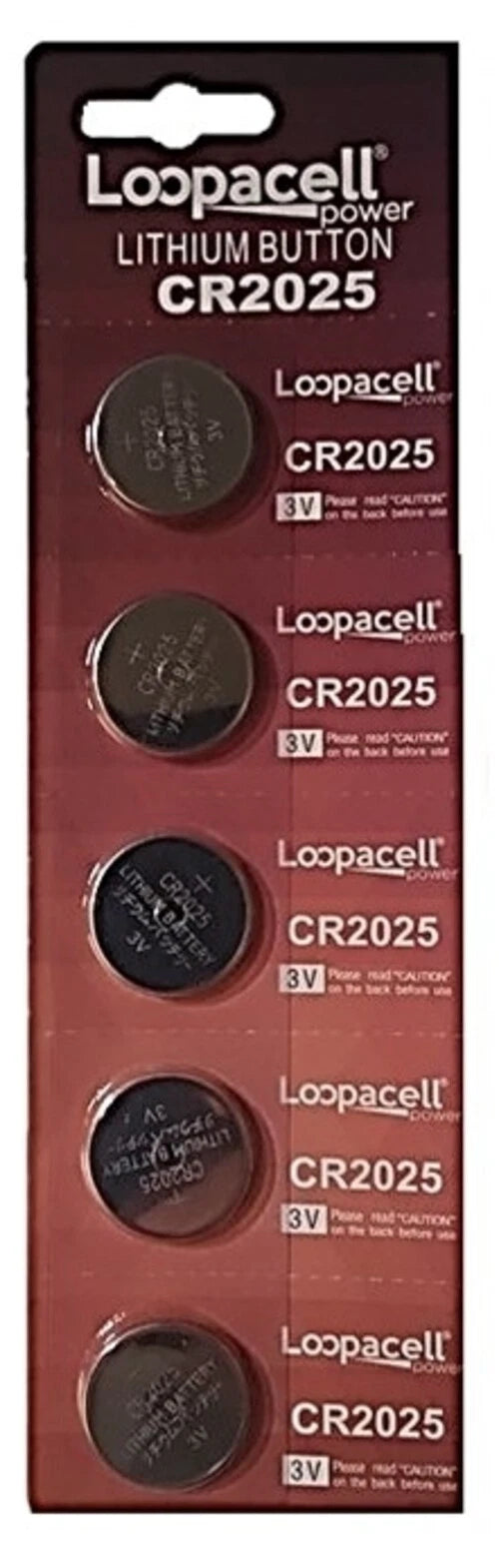 *FRESHLY NEW* 5x CR2025 Battery High Quality Loopacell 3V lithium batteries