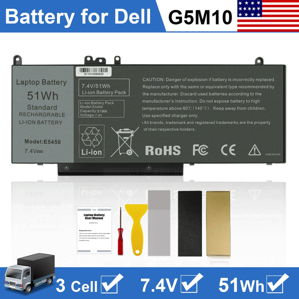 Battery G5M10 for Dell Latitude E5450 E5550 E5250 Series 8V5GX R9XM9 WYJC2 NEW
