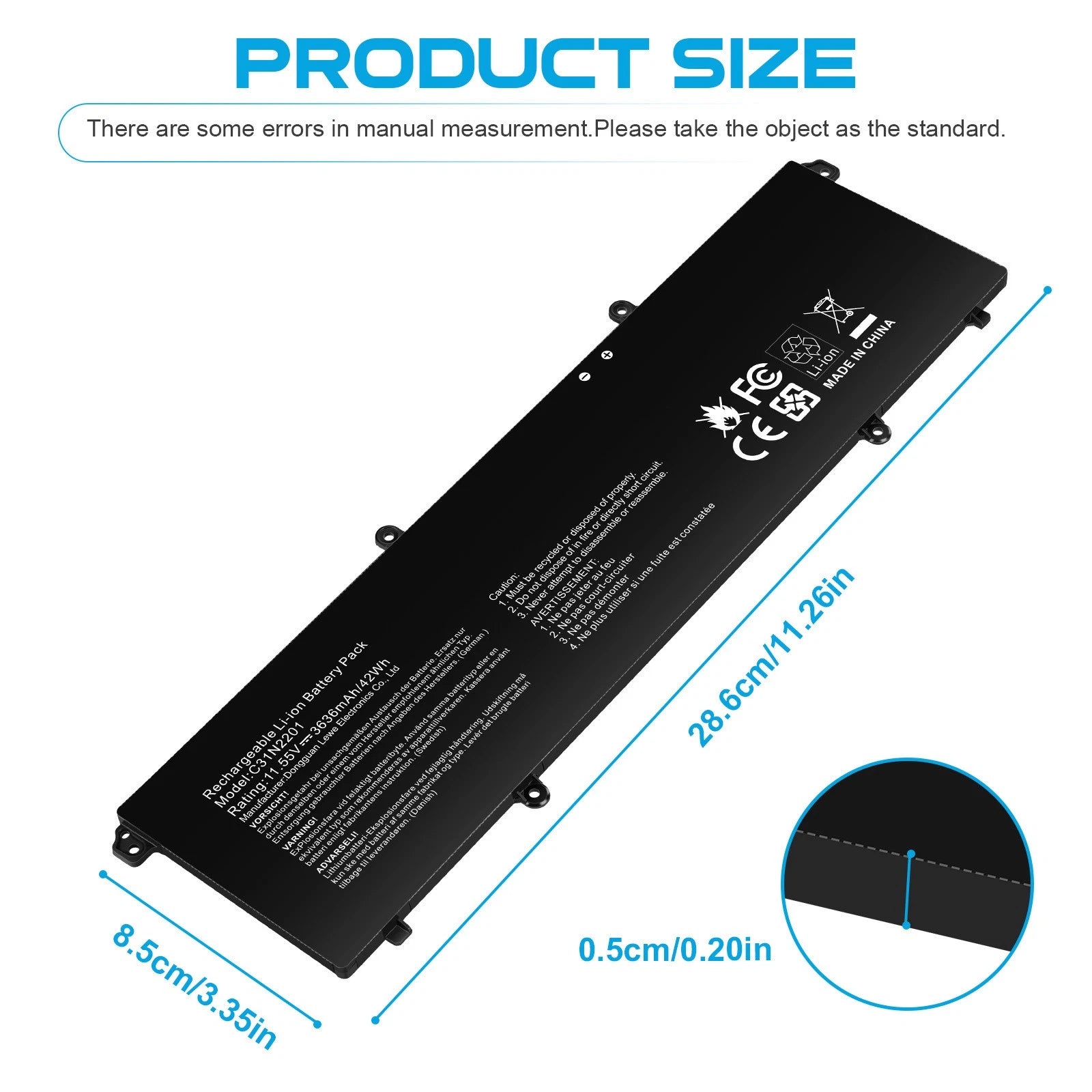 C31N2201 Battery for ASUS Vivobook 15 X1504VA X1504ZA Go 15 E1504FA E1504GA 42Wh