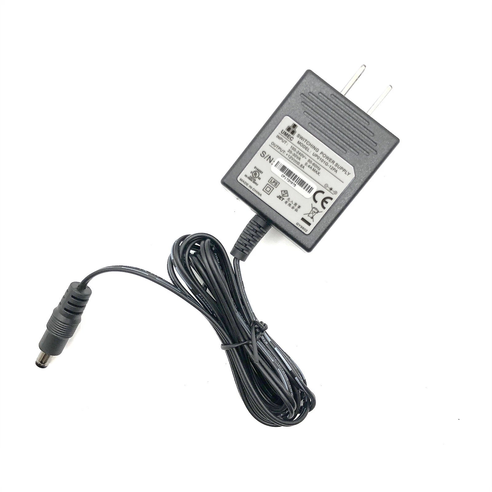 NEW Genuine Umec UP0101G-12PA Wall 12V 0.8A Switching Power Supply Adapter