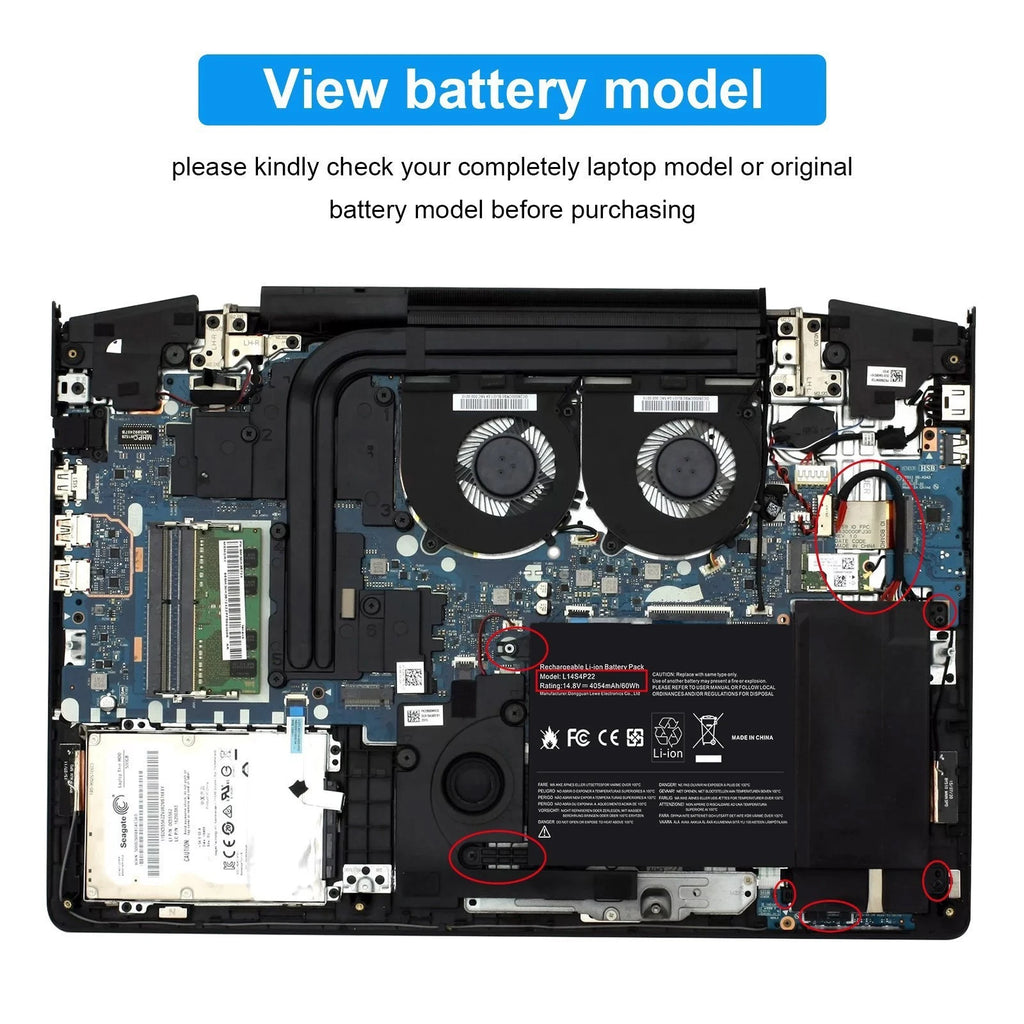 L14S4P22 Battery for Lenovo IdeaPad Y700-14ISK Y700-15ISK Y700-17ISK Y700-15ACZ