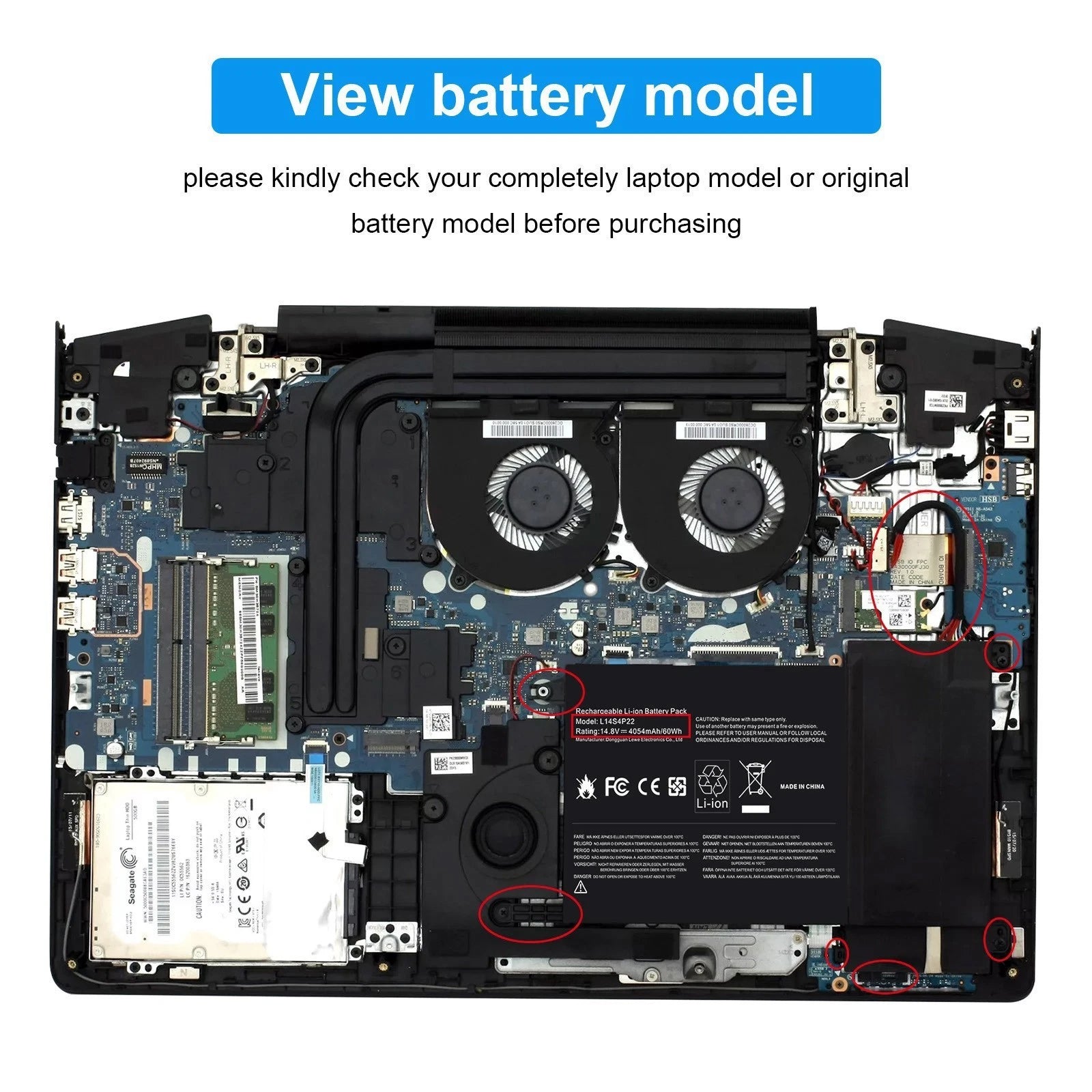 L14S4P22 Battery for Lenovo IdeaPad Y700-14ISK Y700-15ISK Y700-17ISK Y700-15ACZ