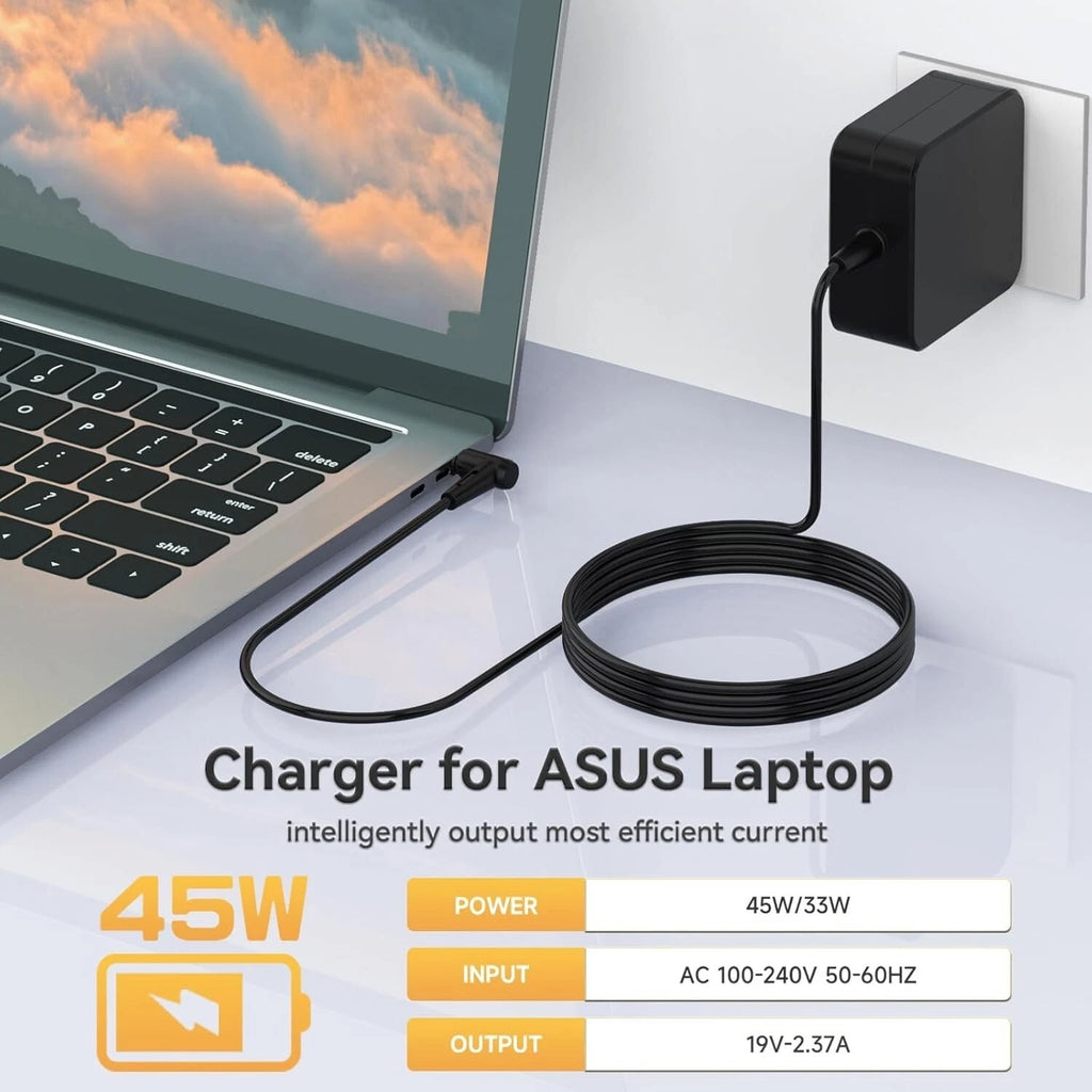 45W Laptop Charger for Asus Vivobook 14 15 17 F415 F415E F510U F510UA F512JA