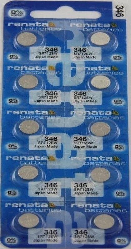 346 Renata Silver Oxide Watch / Electronic Battery x 10
