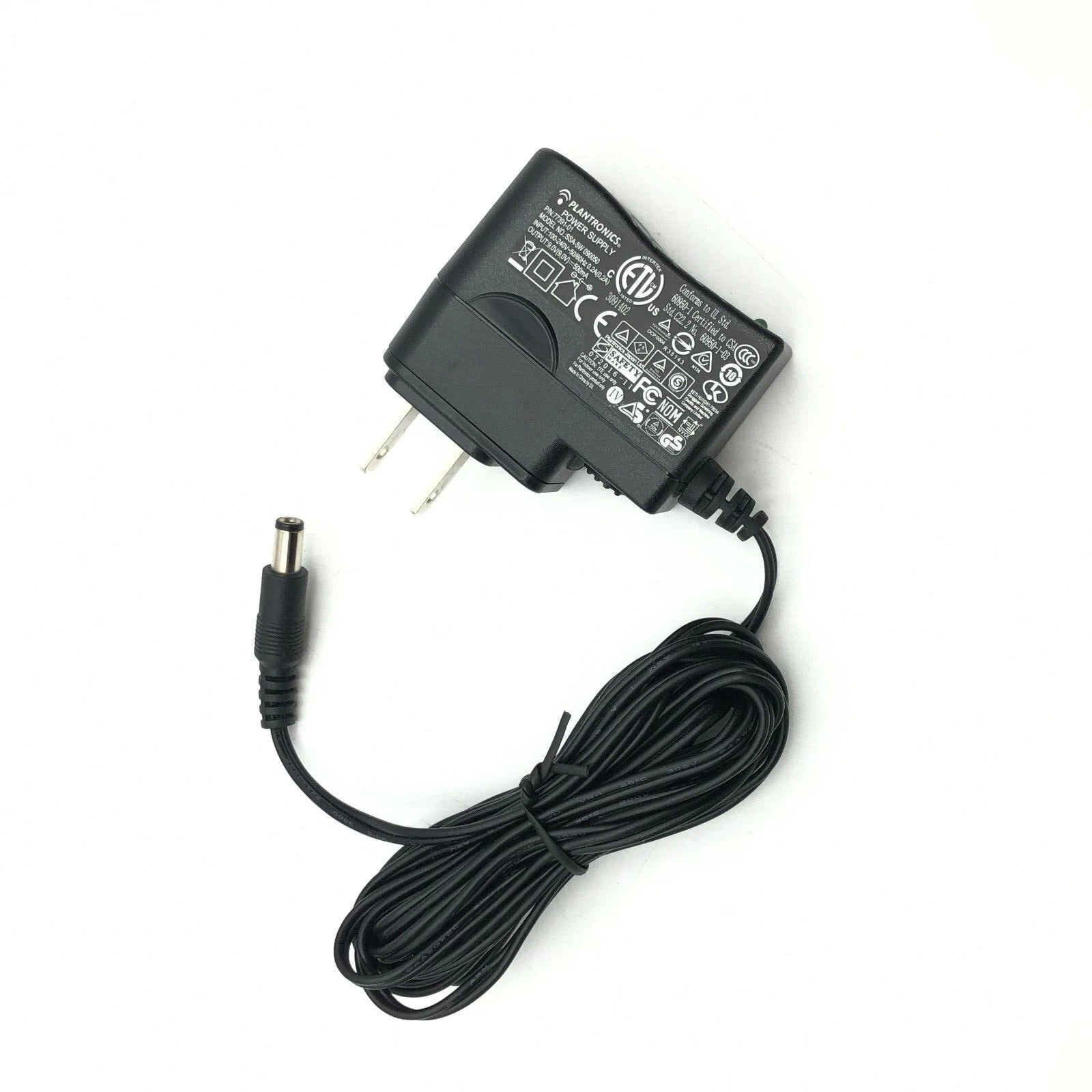 NEW - PLANTRONICS SSC-090050 Power Supply 9V - 500mA OEM AC/DC Adapter 203158-01